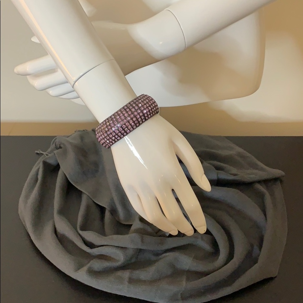 Purple crystal stretch bracelet